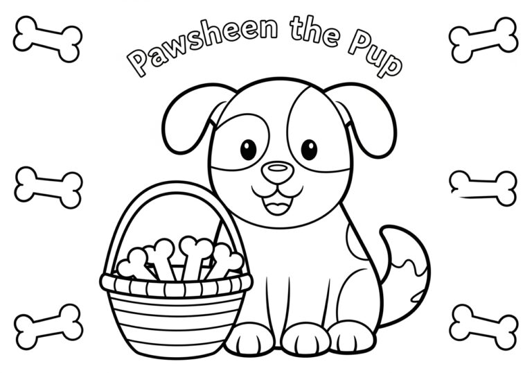 Pusheen Dog Coloring Pages for Kids