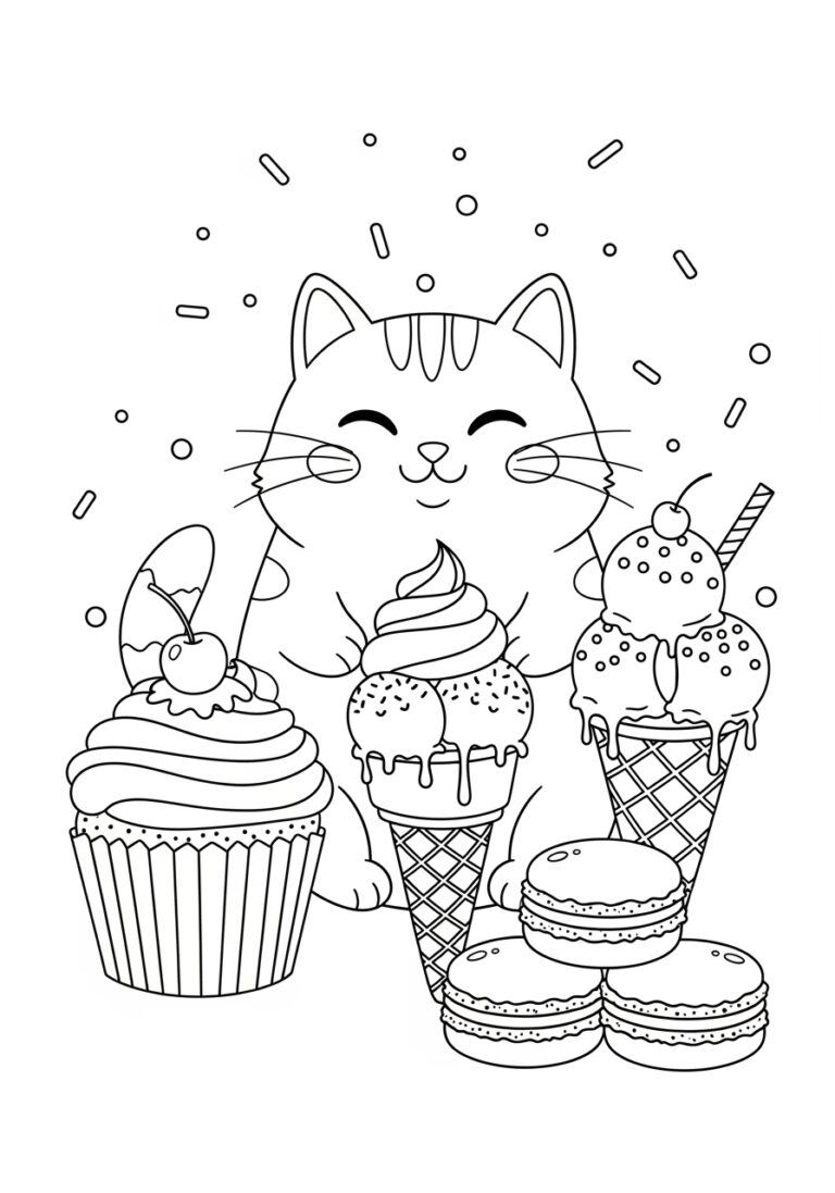 Pushy Cat Coloring Page to Print Out and Color Pushy Cat Coloring Page to Print Out and Color