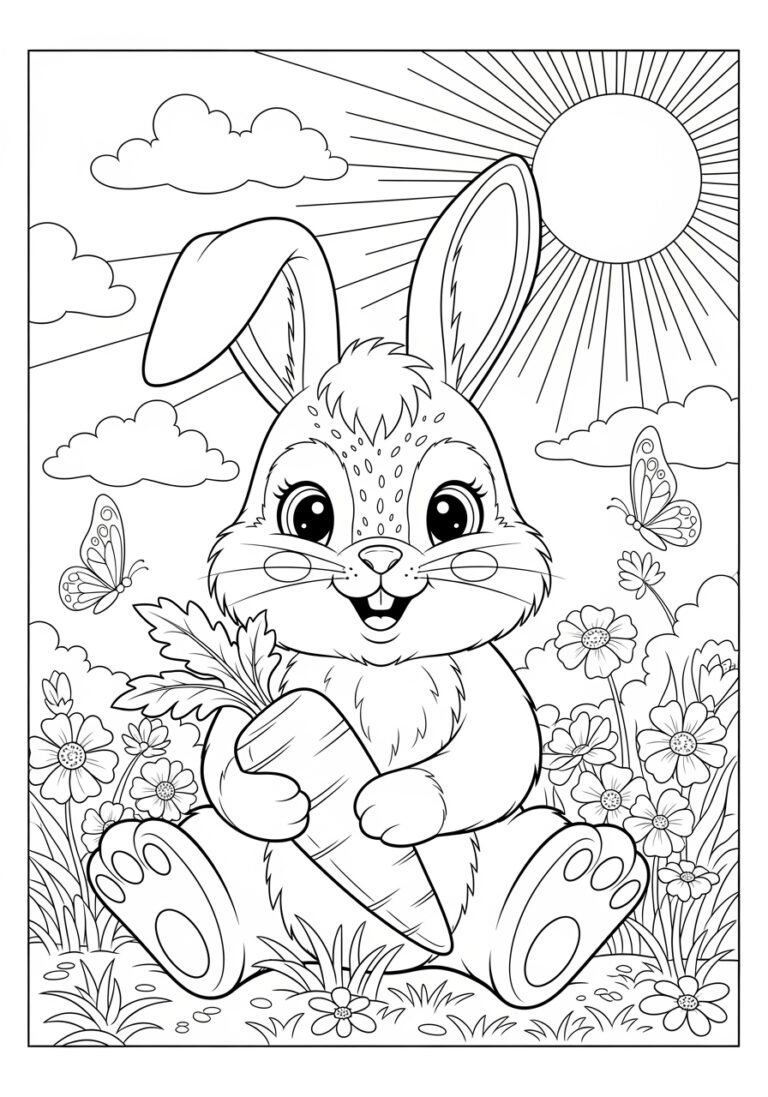 Rabbit Picture to Print and Color