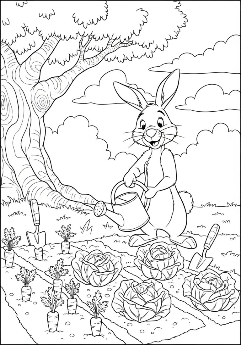 Rabbit Winnie the Pooh Coloring Page Rabbit Winnie the Pooh Coloring Page
