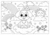 Rainbow Dog Coloring Page: Fun & Creative Printable for Kids