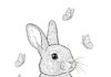 Realistic Bunny Coloring Page to Print Out and Color