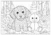Realistic Cute Dog Coloring Pages