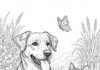 Realistic Dog and Cat Coloring Page