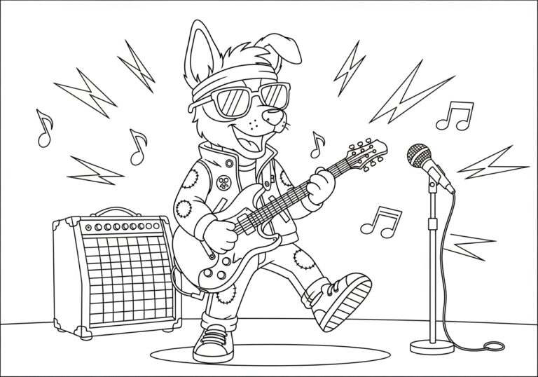 Rock Dog Coloring Pages: Fun Printable Sheets for Kids