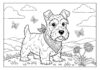 Printable Scottie Dog Coloring Page for Kids