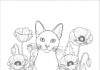 Siamese Cat Coloring Page to Print Out and Color