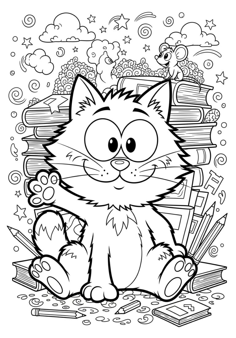 Splat the Cat Coloring Page to Print Out and Color