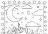 Unicorn Kitty Color Page to Print Out and Color