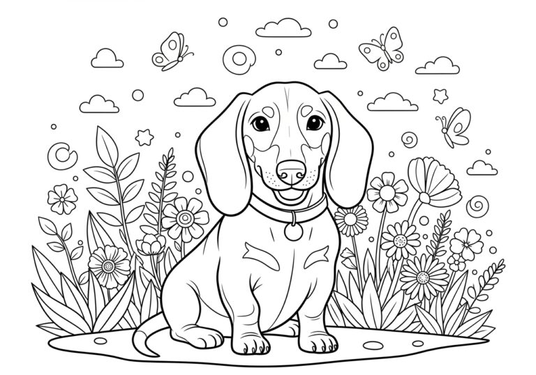 Wiener Dog Coloring Page: Fun and Creative Printable