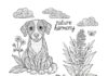 Cat and Dog Coloring Page for Adults