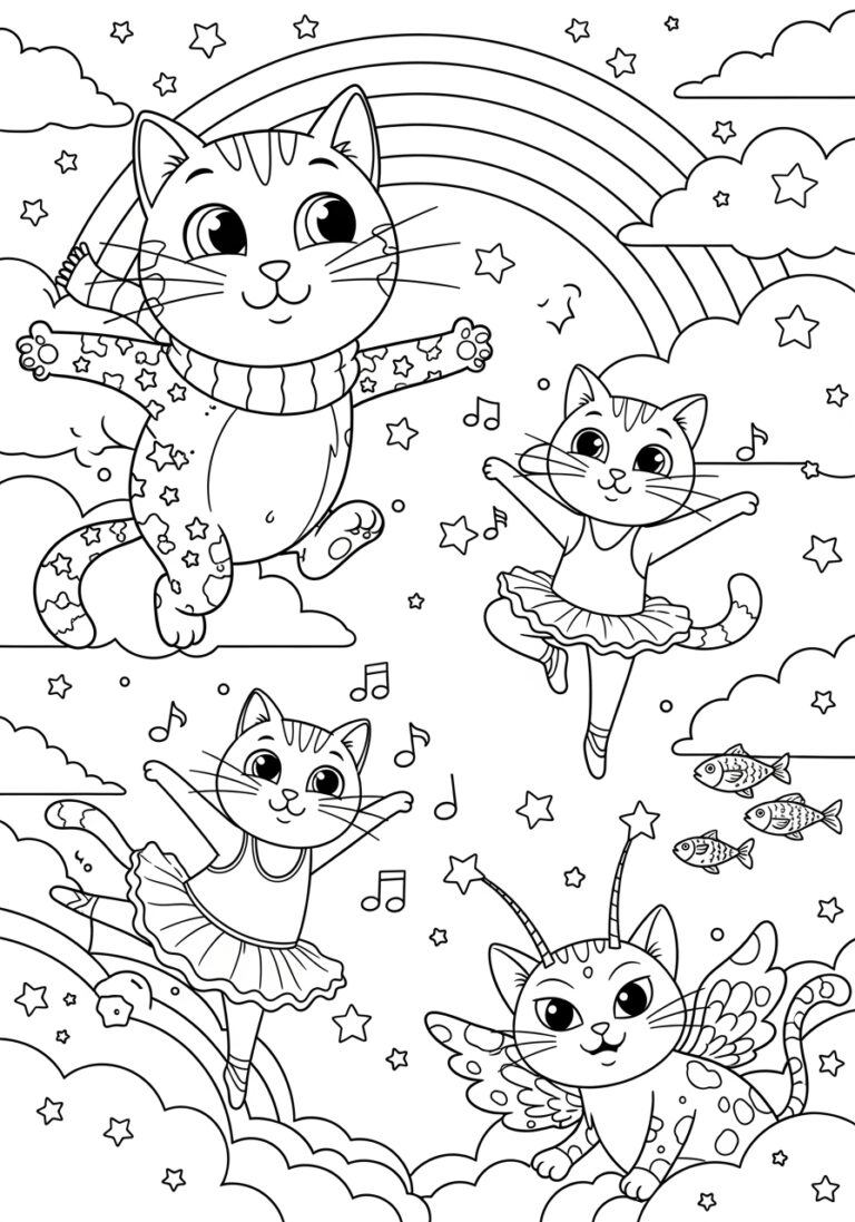 Gabby Cat Coloring Page to Print Out and Color