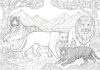 Big Cat Coloring Page to Print Out and Color