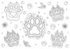 Cat Paw Coloring Page