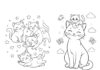 Small Cat Coloring Page