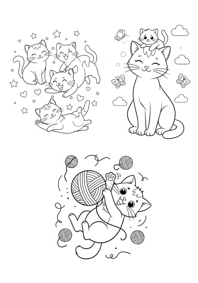 Small Cat Coloring Page Small Cat Coloring Page