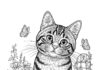 Real Cat Coloring Page to Print Out and Color