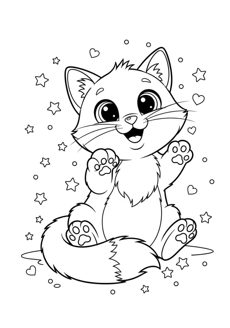 Figaro Cat Coloring Page to Print Out and Color Figaro Cat Coloring Page to Print Out and Color