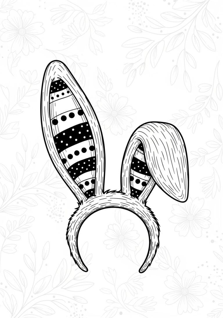 Bunny Ears Coloring Page