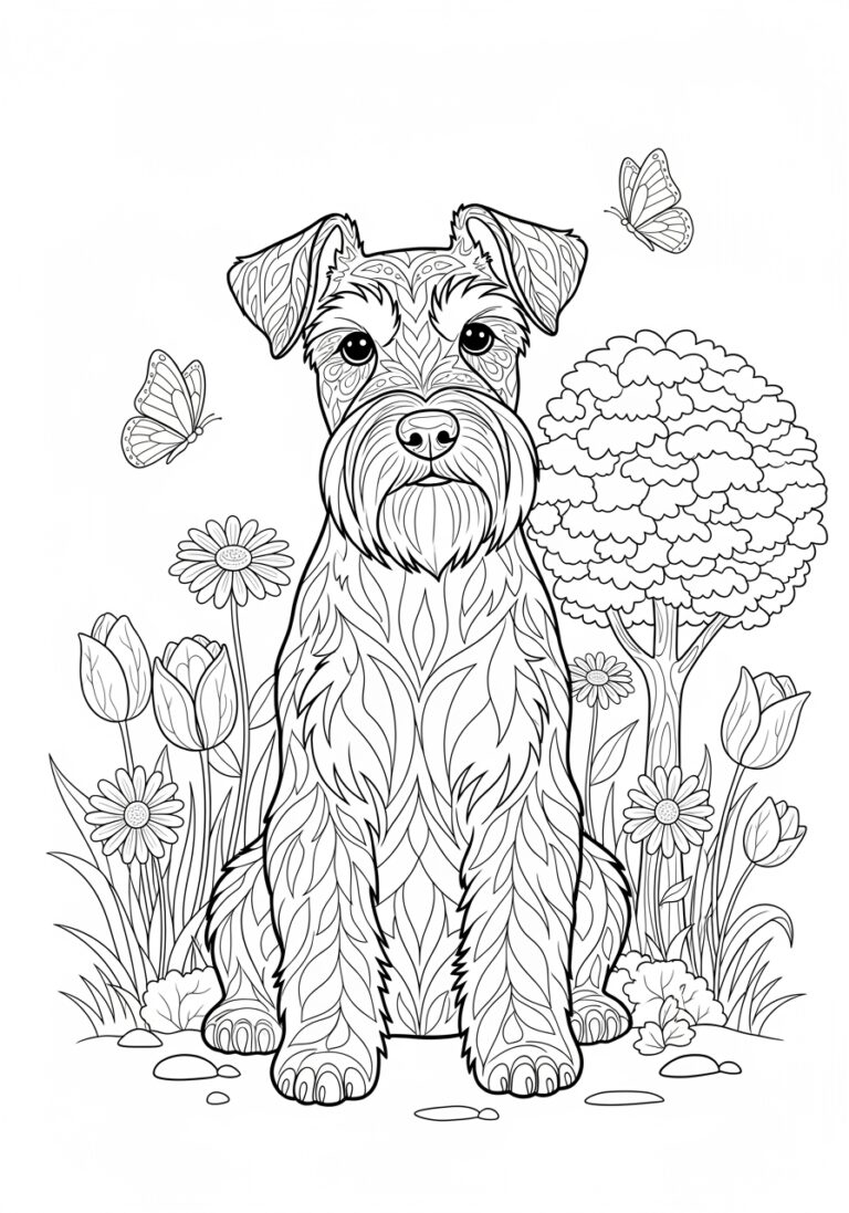 Schnauzer Dog Coloring Pages: Free Printable Fun