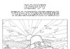 Thanksgiving Dog Coloring Page for Kids
