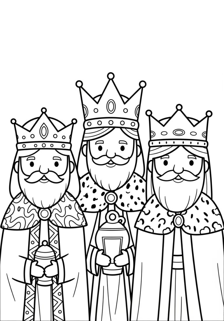 3 Kings Coloring Page