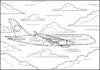 A380 Airplane Coloring Page to Print Out and Color