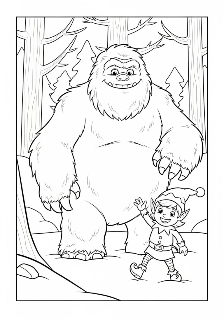Abominable Snowman Coloring Page