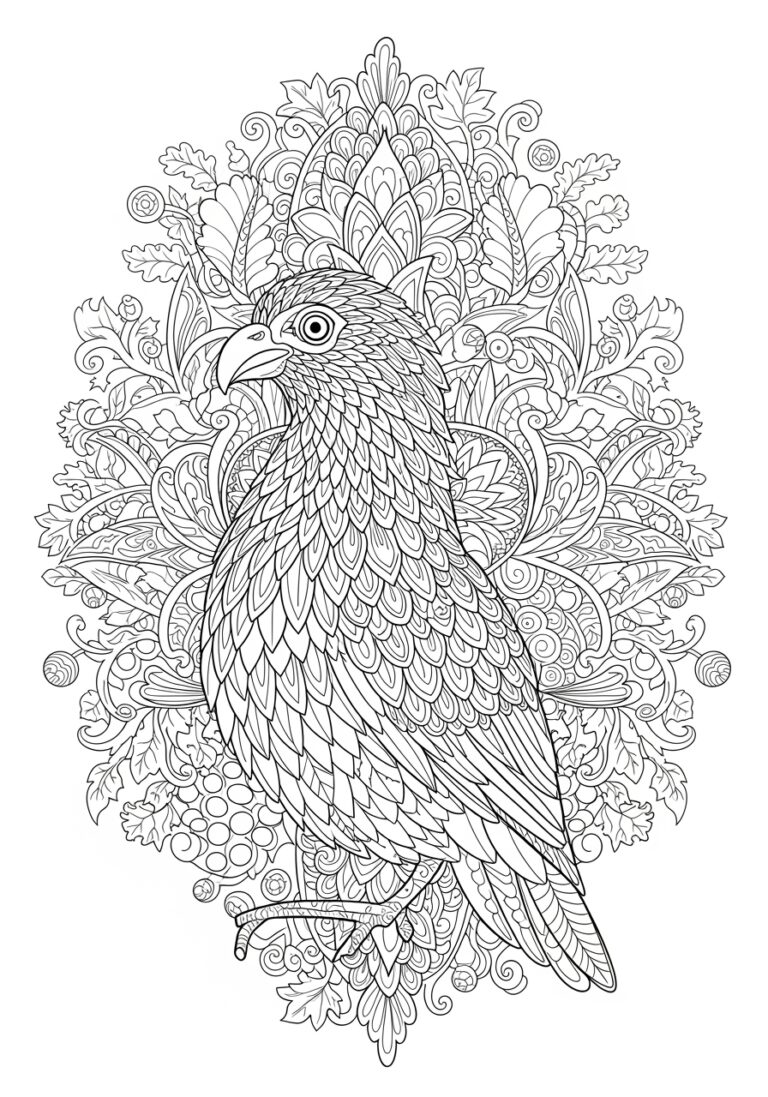 Adult Autumn Coloring Page