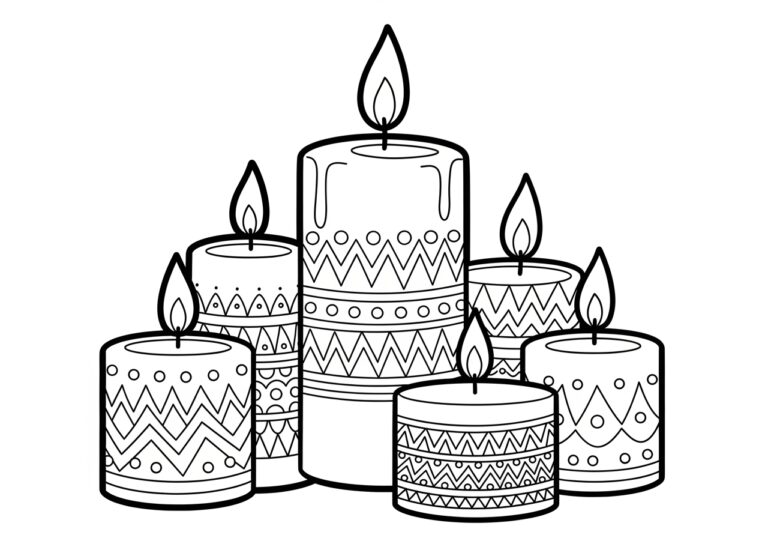 Advent Candle Coloring Page Printable Advent Candle Coloring Page Printable