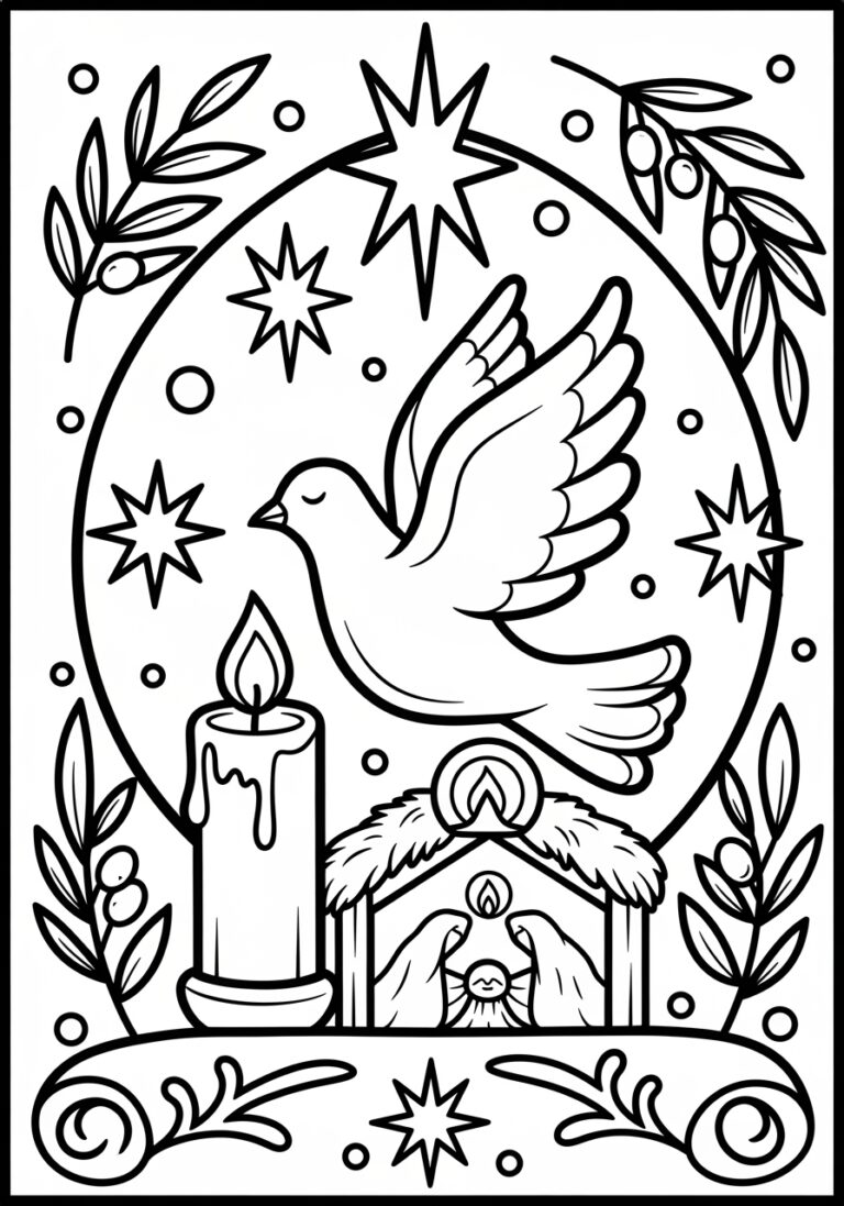 Advent Peace Coloring Page