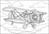 Aeroplane Coloring Image to Print Out and Color