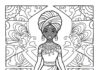 African Princess Coloring Page