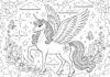 Alicorn Coloring Page for Adults