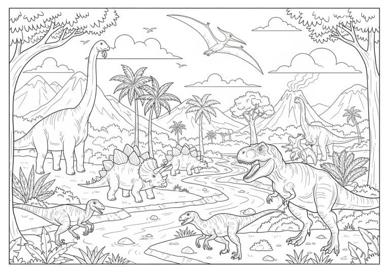 All Dinosaur Coloring Page to Print Out and Color