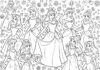 All Disney Princesses Colouring Page