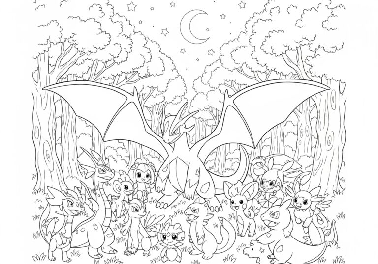 All Pokémon Character Coloring Page All Pokémon Character Coloring Page