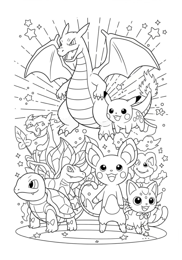 All Pokémon Coloring Page to Print Out and Color All Pokémon Coloring Page to Print Out and Color