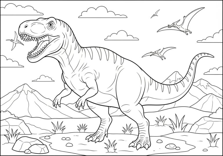 Allosaurus Coloring Page to Print Out and Color