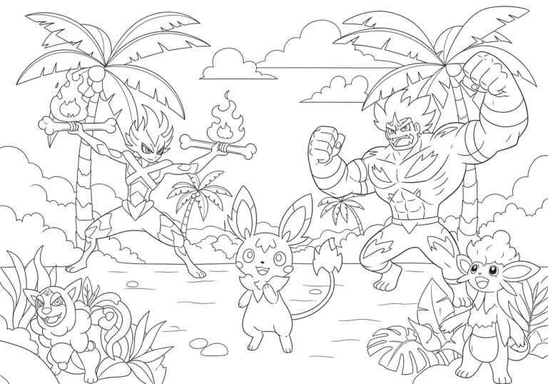 Alola Pokémon Coloring Page to Print Out and Color Alola Pokémon Coloring Page to Print Out and Color