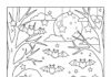 Animal Halloween Coloring Page to Print Out and Color
