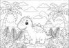 Animated Dinosaur Coloring Page