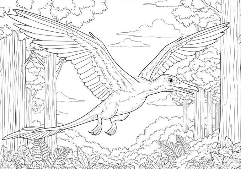 Archaeopteryx Picture to Print Out and Color
