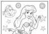 Ariel and Flounder Coloring Page