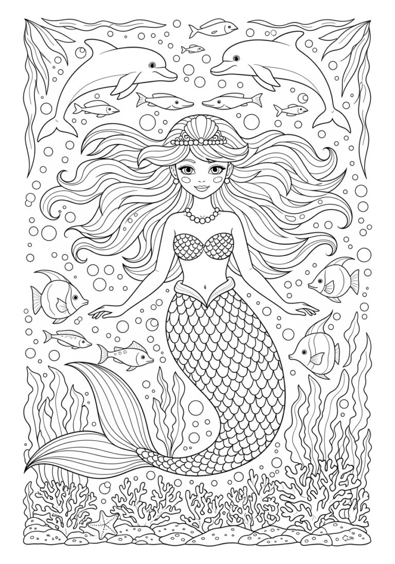 Ariel Image Coloring Page Ariel Image Coloring Page