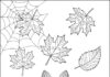 Autumn Leaves Bat Coloring Page