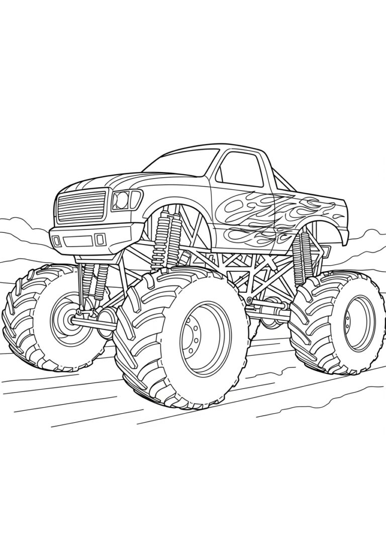 Avenger Monster Truck Coloring Page