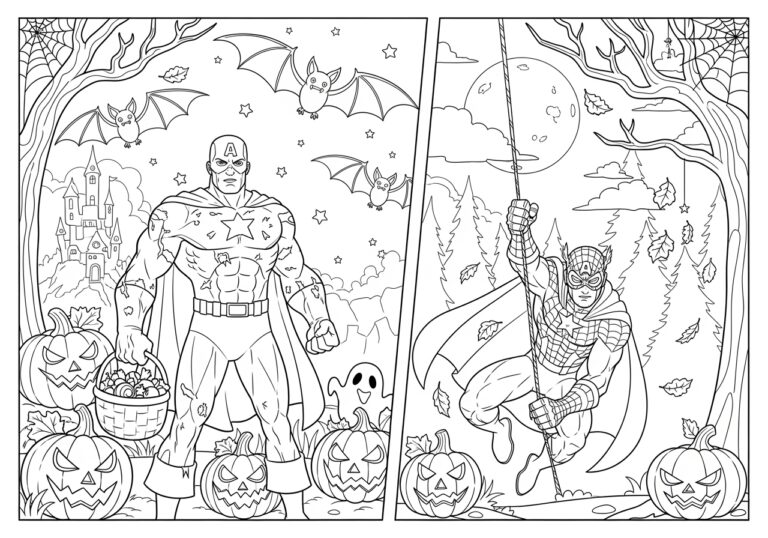 Avengers Halloween Coloring Page Avengers Halloween Coloring Page