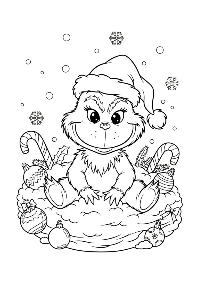 Baby Grinch Cute Coloring Page Baby Grinch Cute Coloring Page