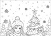 Barbie Christmas Coloring Page